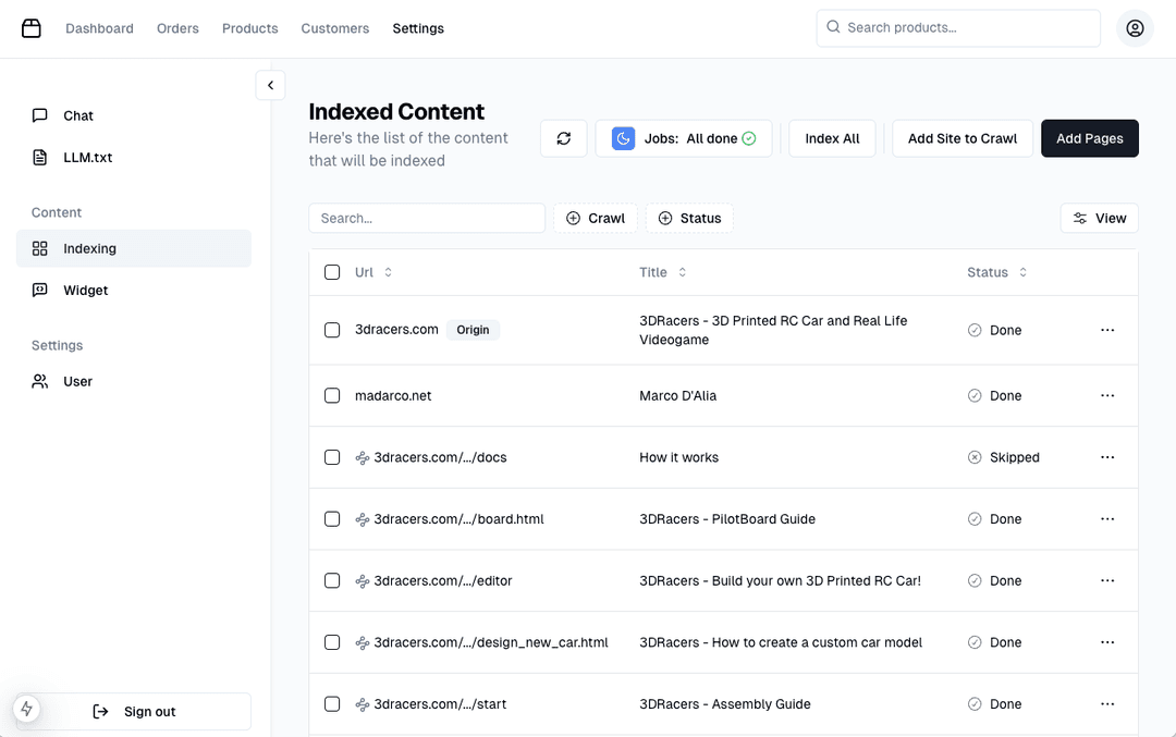 Let it discover your content